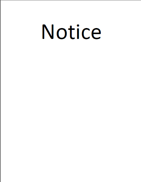 Notice